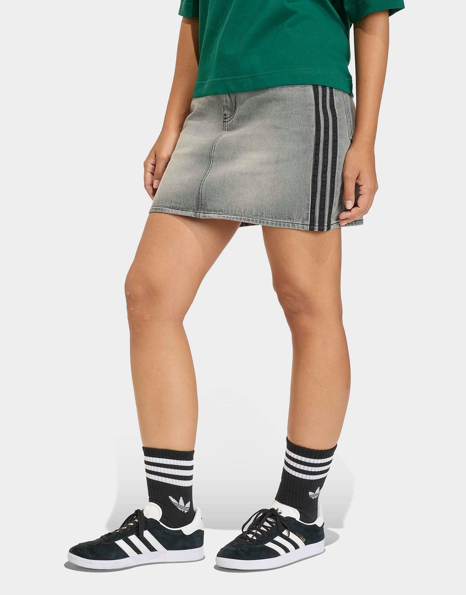 3 Stripes Denim Skirt