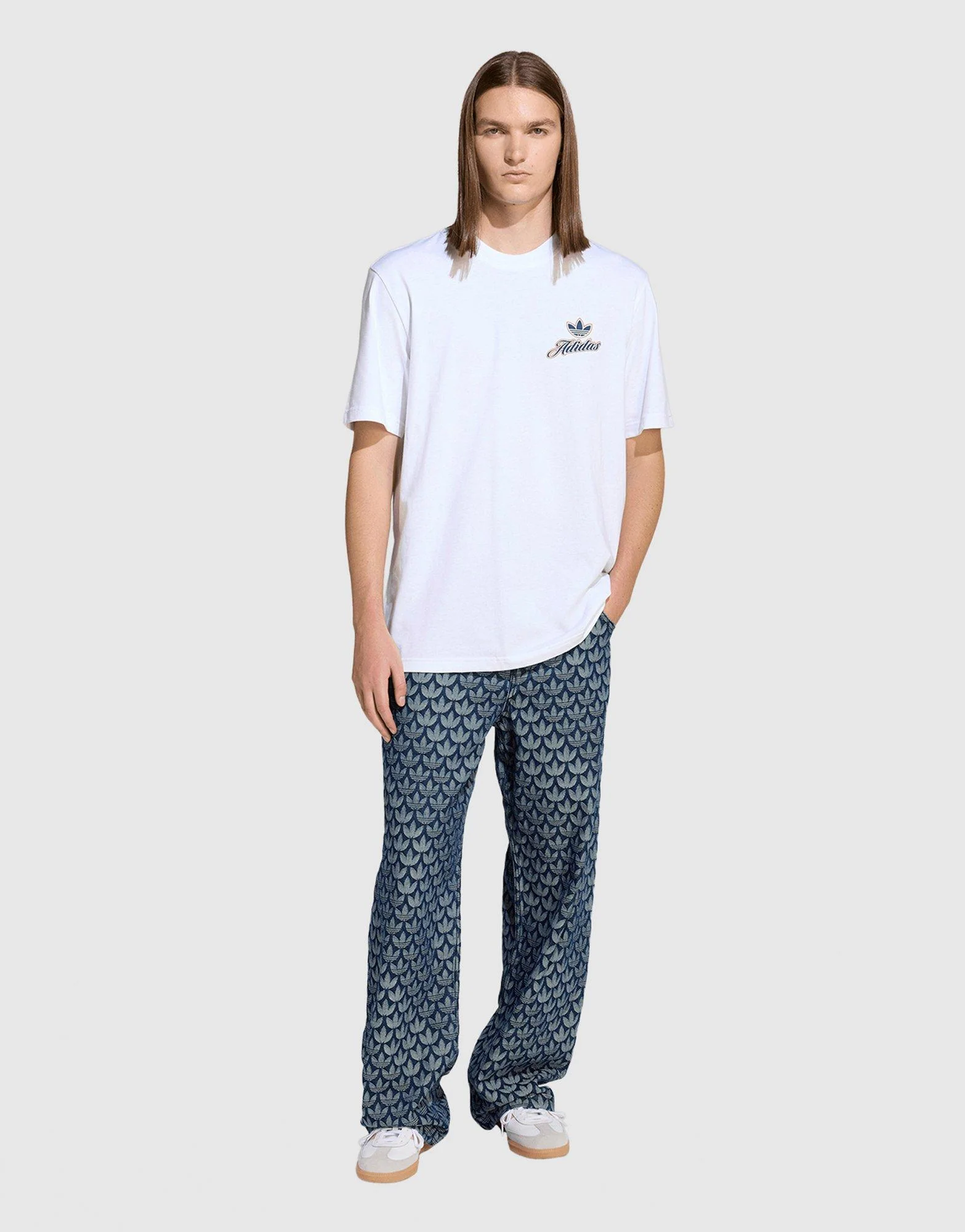 Denim Loose Monogram Pants - Image 2