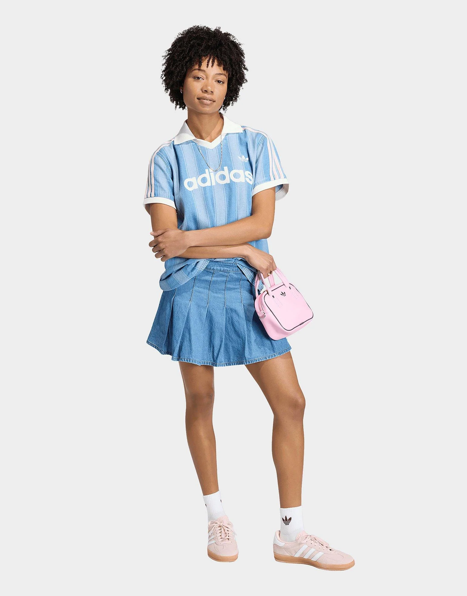 Denim Pleated Skirt - Image 2