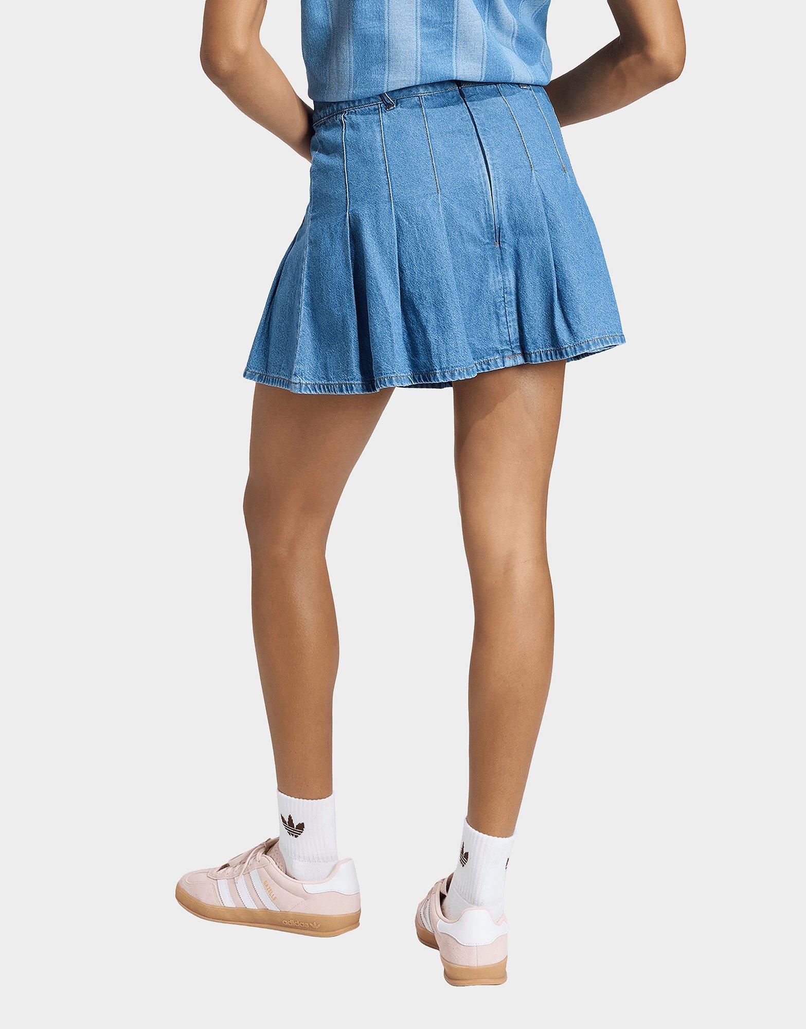 Denim Pleated Skirt - Image 3