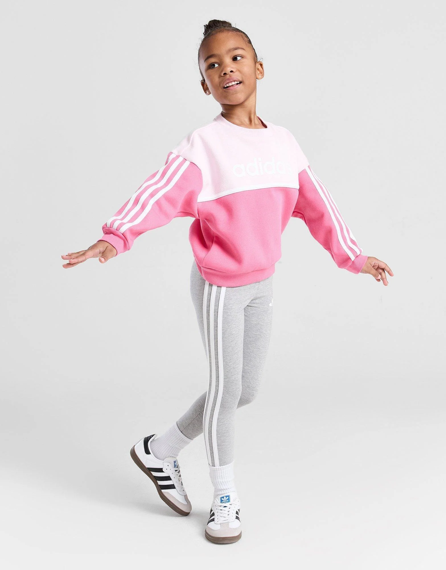 Girls' Linear Crew Tracksuit Children - Image 2