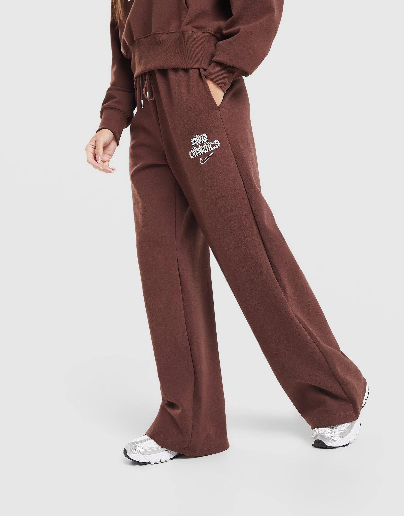 Graphic Swoosh Wide Leg Joggers - Image 2