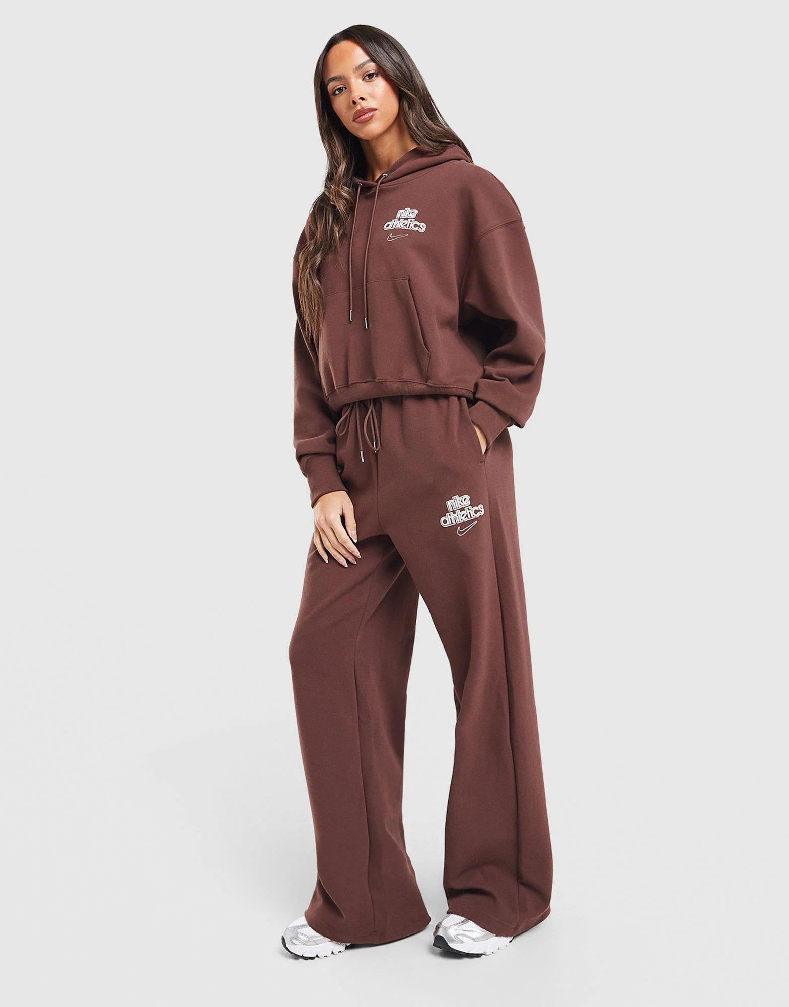 Graphic Swoosh Wide Leg Joggers - Image 3