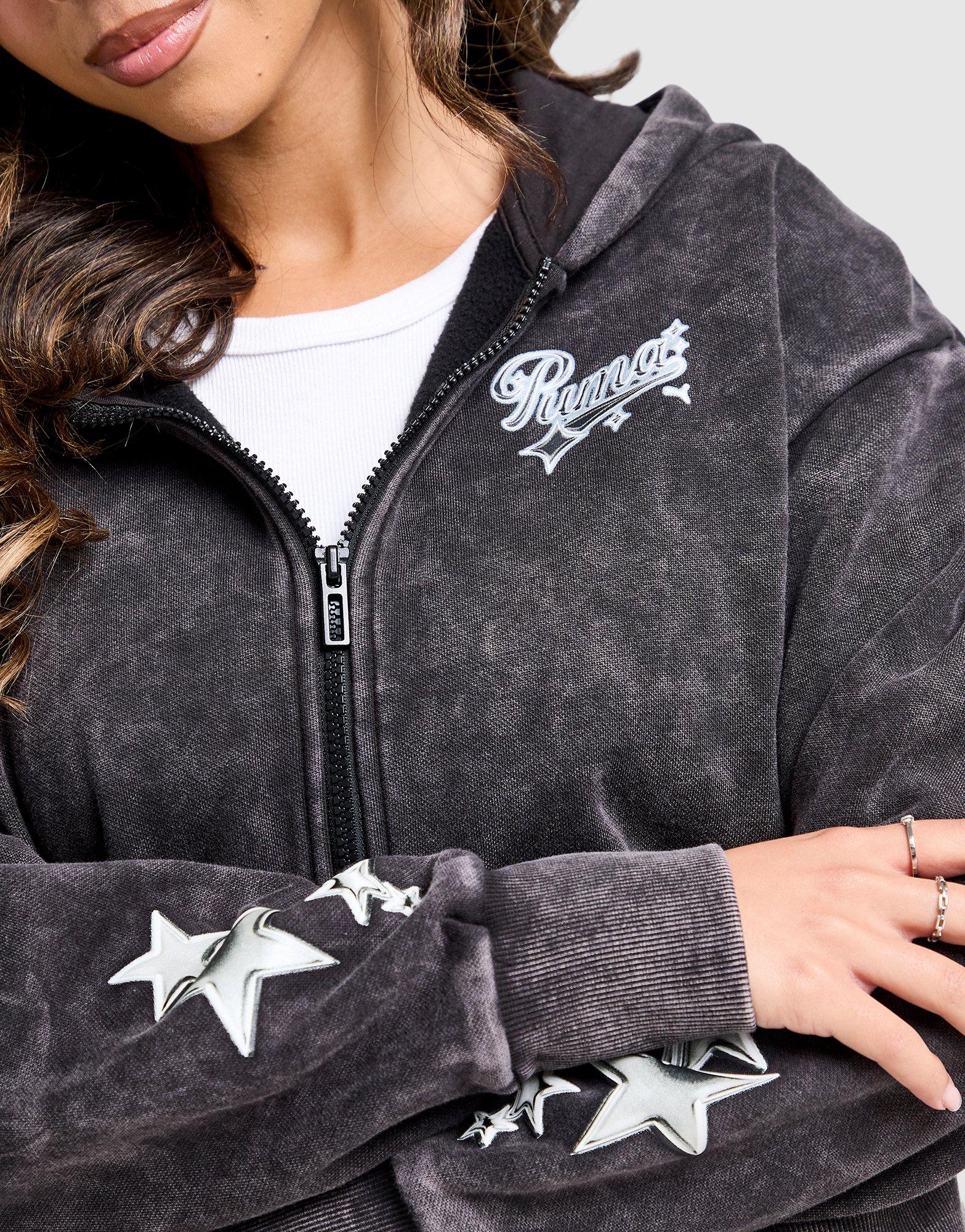 Hoops Crop Full Zip Hoodie - Image 4