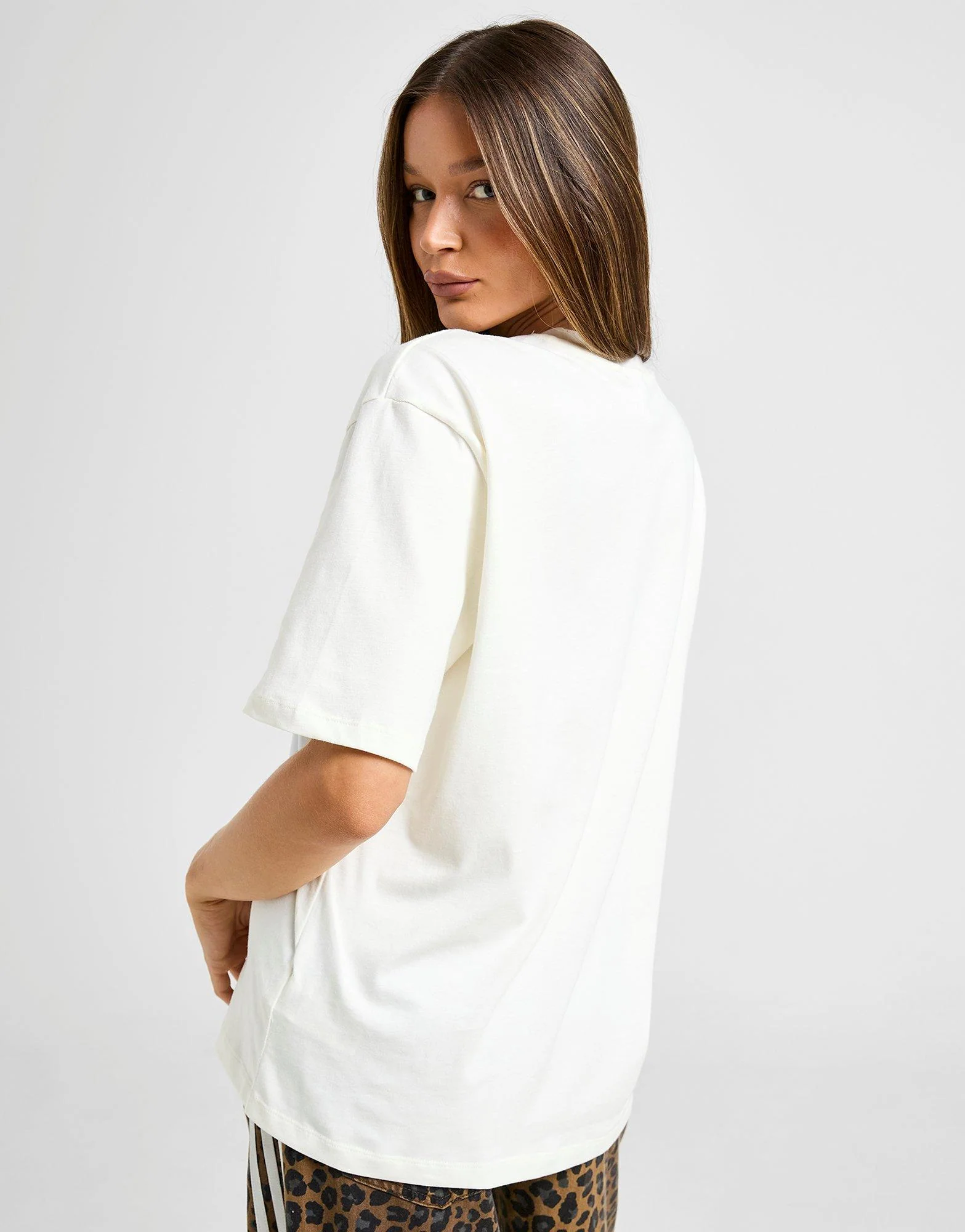 Leopard Print Trefoil Boyfriend T-Shirt - Image 3