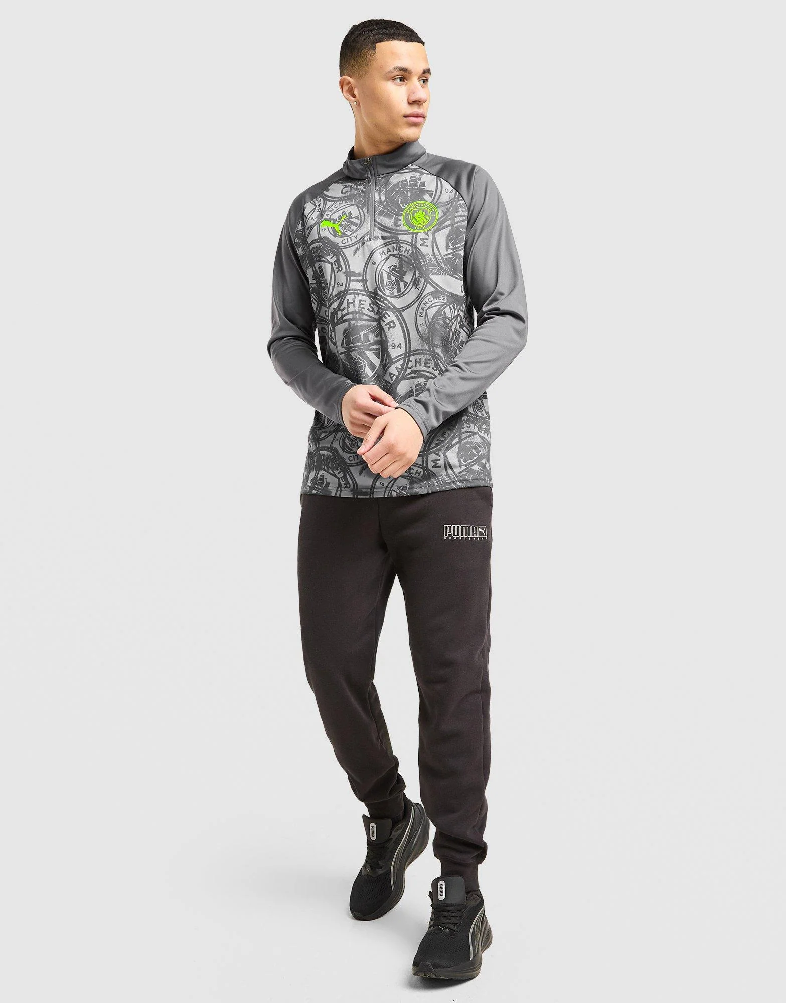 Manchester City FC Warm Up 1/4 Zip Top - Image 2