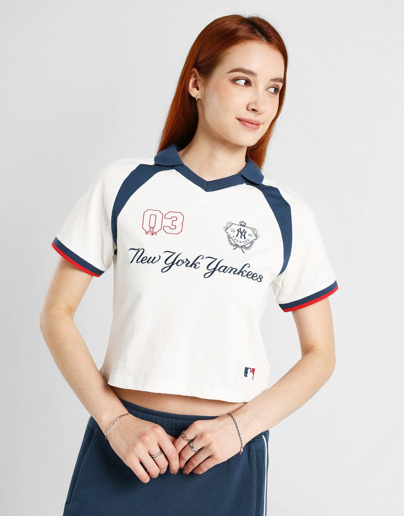 Panel Crop Polo T‑Shirt - Image 3