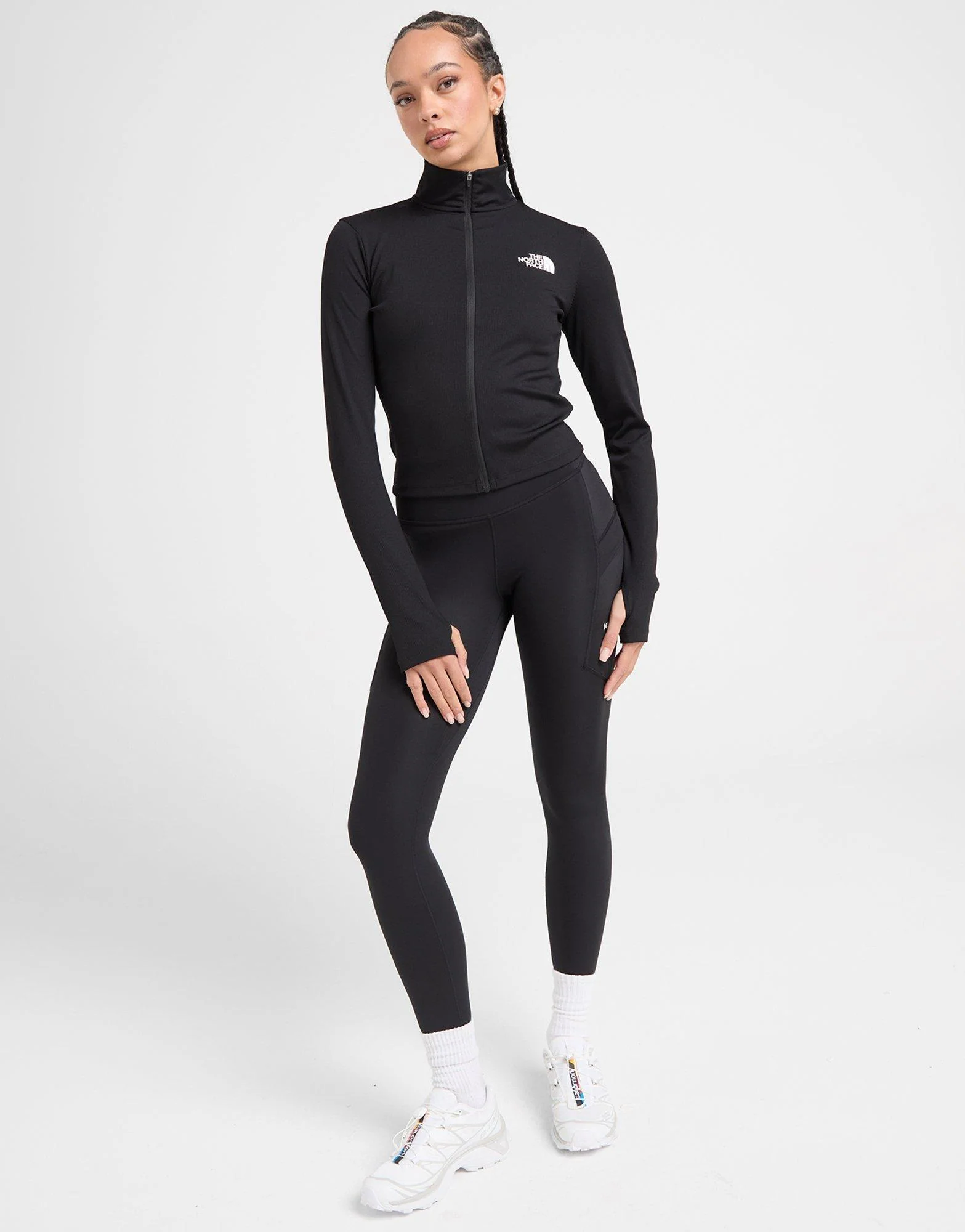 Rib Long Sleeve Full Zip Top - Image 4