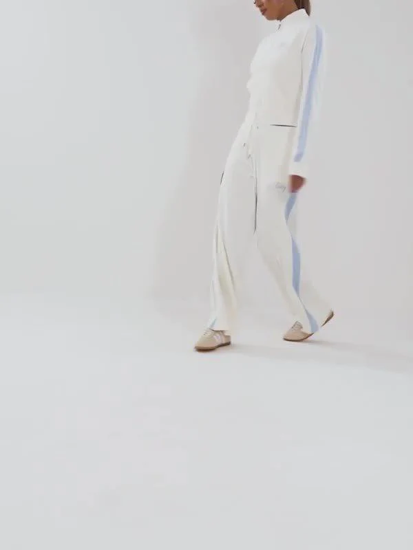 Script Velour Wide Track Pants - Image 6
