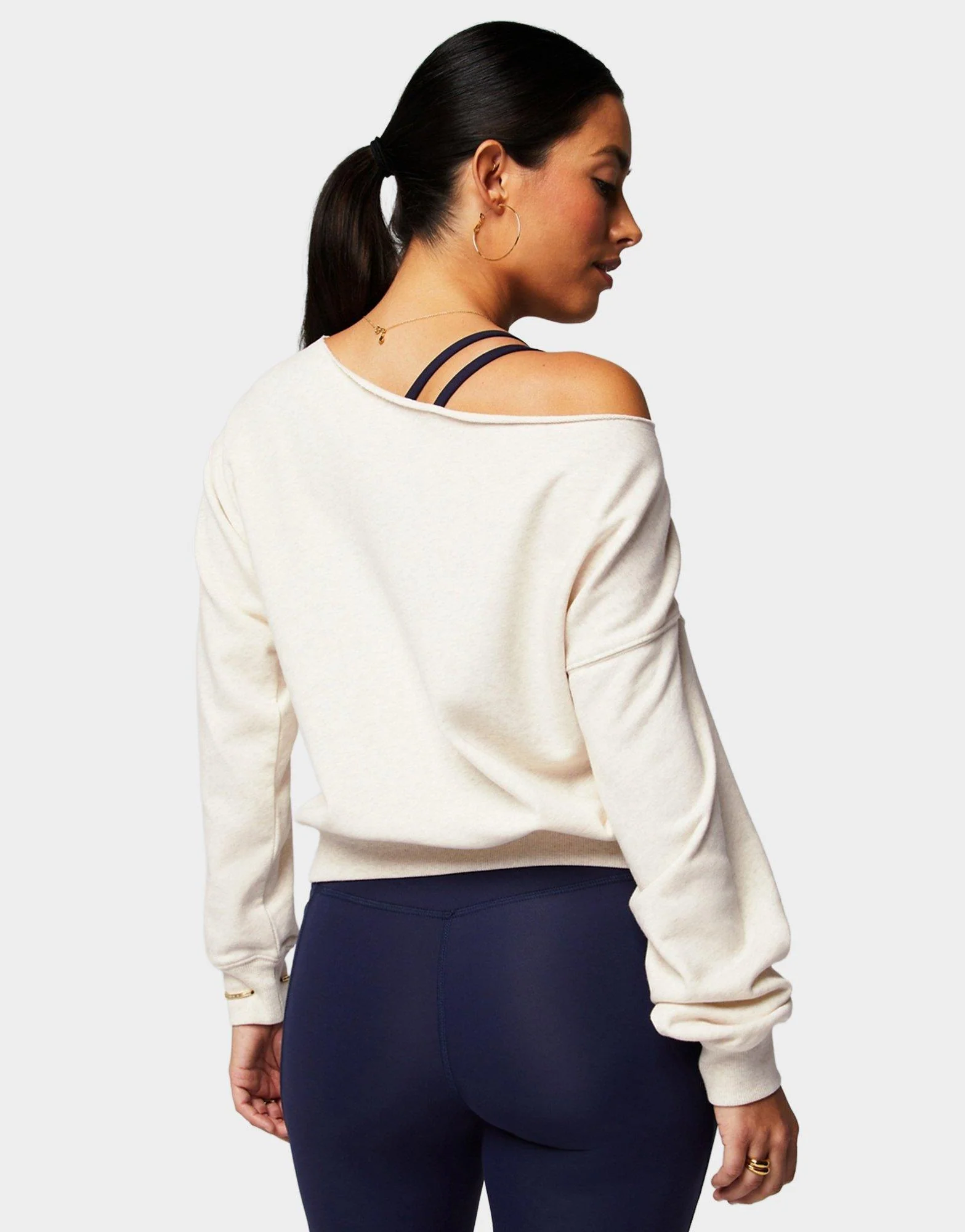 Year Round Terry Off Shoulder Sweatshirt - Image 3